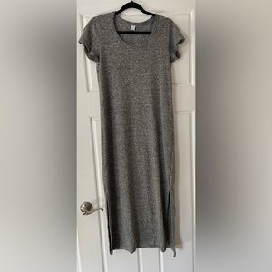 Old Navy Grey Maxi T-shirt Dress